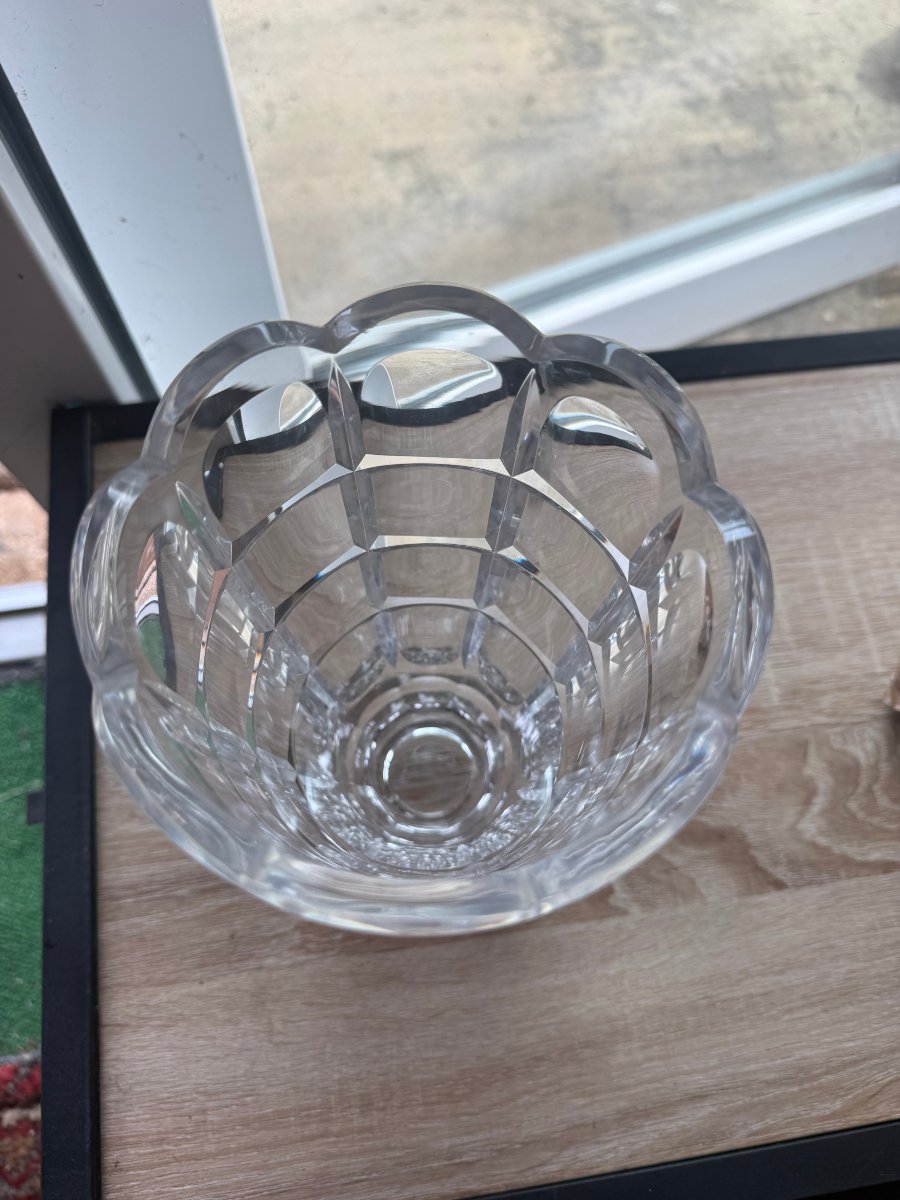 Vase corolle en cristal taillé-photo-3