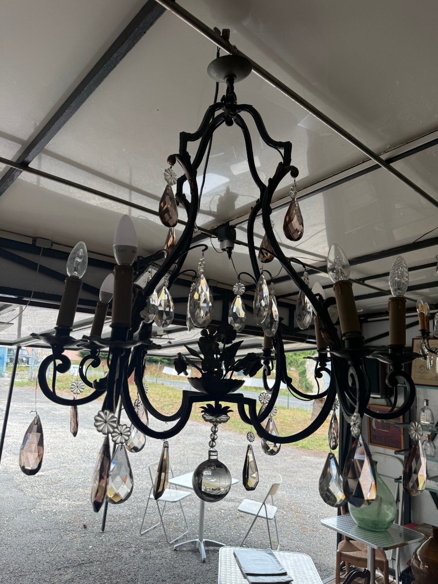 8-light Cage Chandelier - Louis XV Style With Floral Design, 98 X 80-photo-4