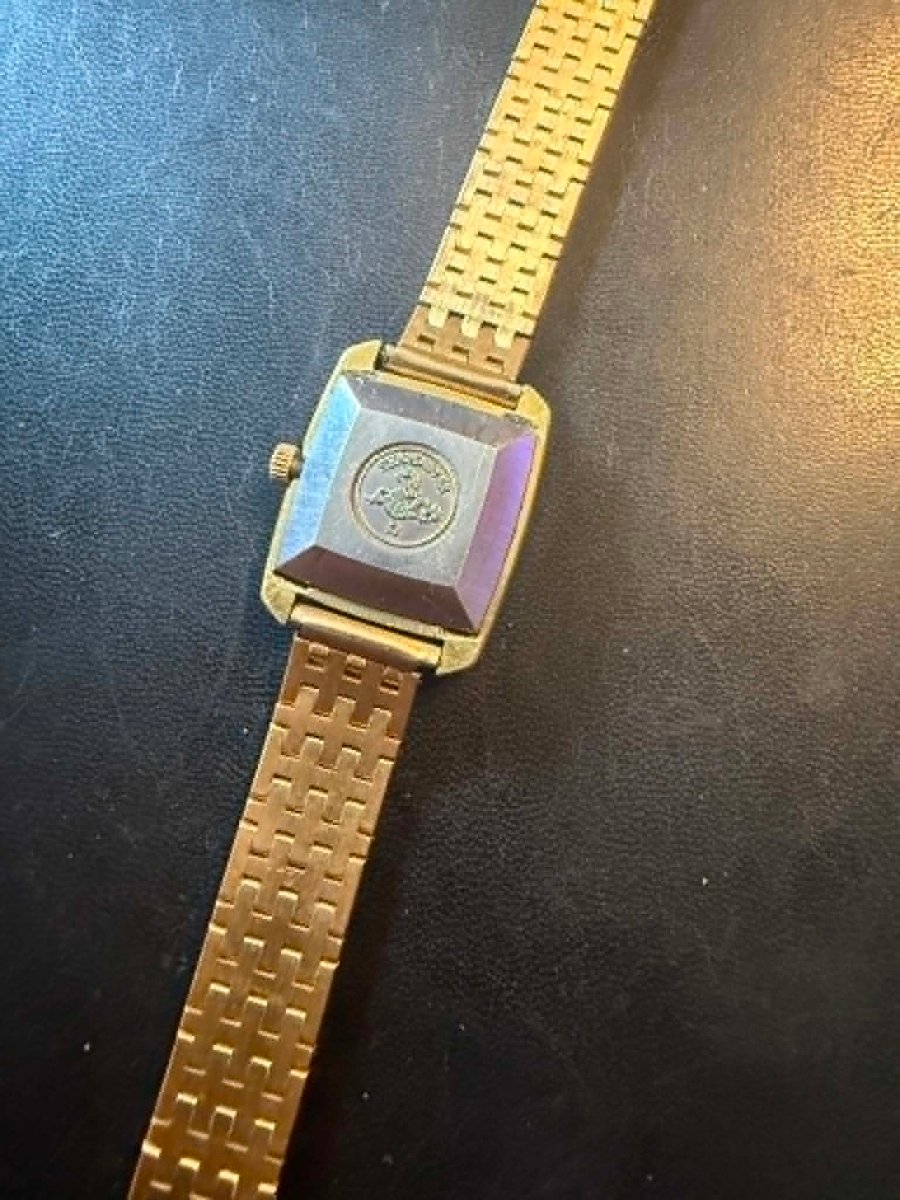 OMEGA Seamaster Automatic rectangulaire Tank - plaqué or - 1969/1972 - avec écrin-photo-2