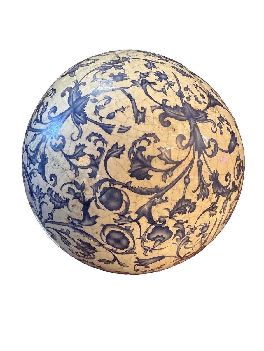 Pied de lampe boule en céramique, aussi utilisé comme vase boule décoratif