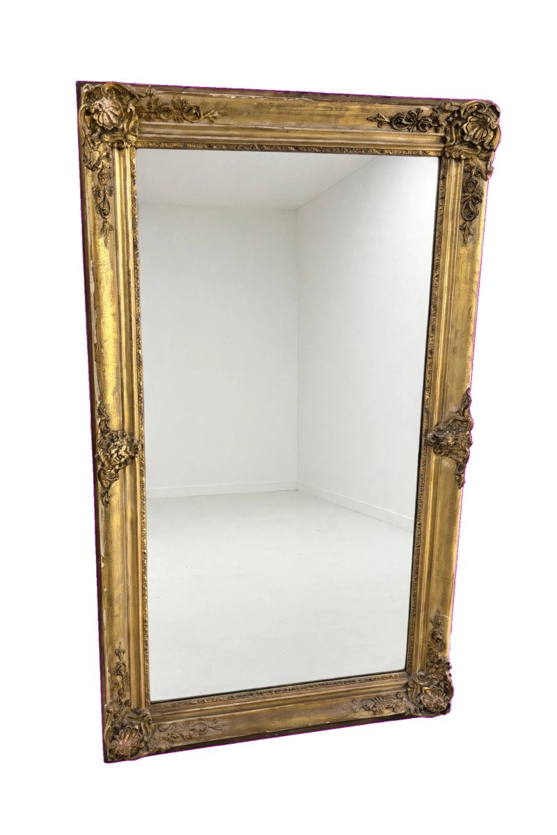 Rectangular Napoleon III Mirror, Gilded Frame-photo-3
