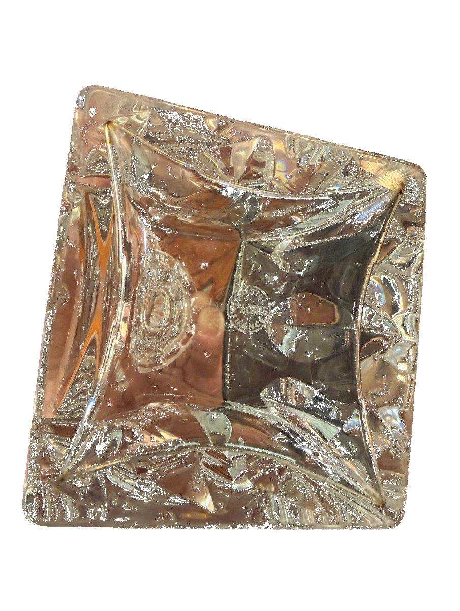 Service à whisky Saint-Louis modèle Manhattan - Carafe et 6 gobelets cristal, coffret d'origine-photo-3