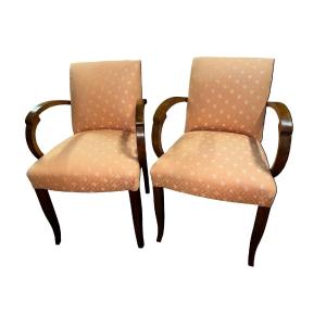 Paire de fauteuils bridge Art Déco - assise en fer à cheval - années 1930