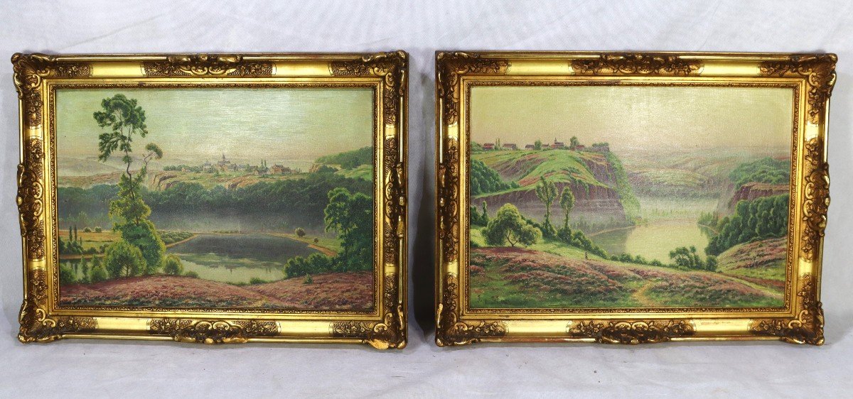 Jacquillat, Paire De Tableaux Hst, Signé, 1922