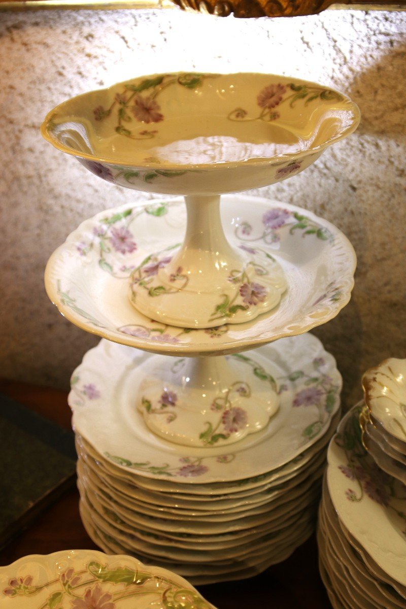 William Guérin, Limoges Porcelain Service, 81 P, Art Nouveau Period-photo-1
