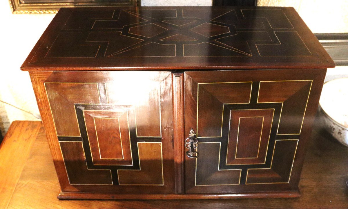 Rosewood And Ebony Cabinet, 17th Century-photo-3