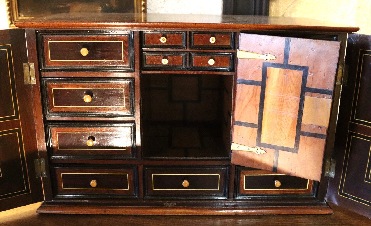Rosewood And Ebony Cabinet, 17th Century-photo-2
