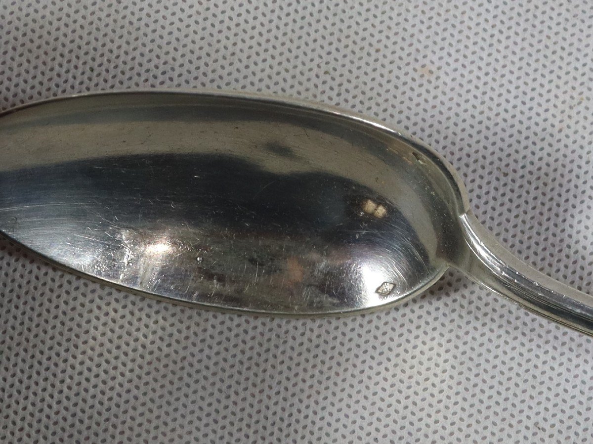 Linzeler Robert Et Cie (1897-1926) Cutlery Service In Sterling Silver, 30 P, Twentieth-photo-4