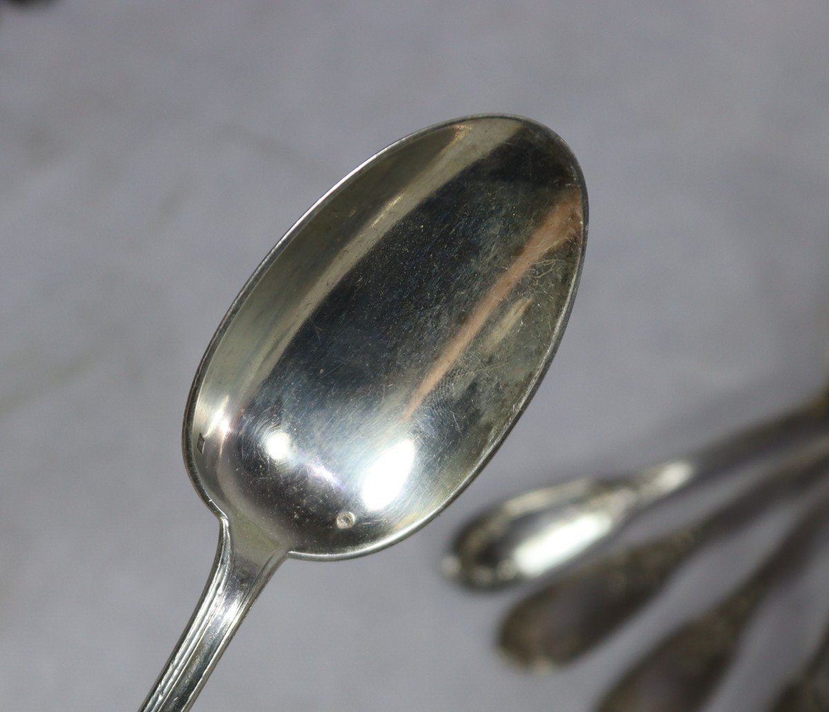 Linzeler Robert Et Cie (1897-1926) Cutlery Service In Sterling Silver, 30 P, Twentieth-photo-5