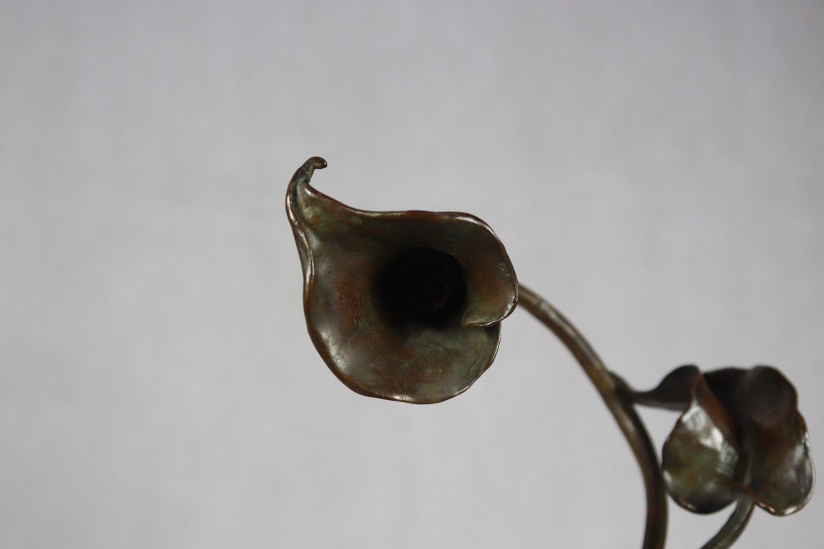 André Tassu (xxe), Lampe En Bronze Art Nouveau, Vers 1900-photo-4