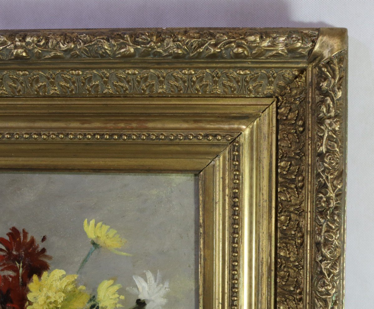 Louis Morin (1855-1938), Hst Painting "dallia", 20th-photo-2