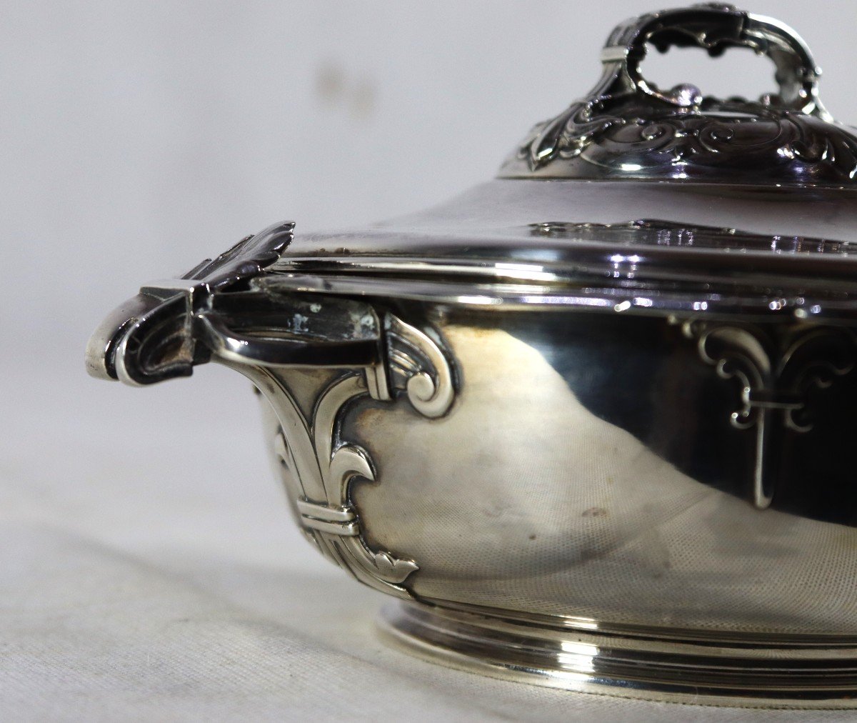 Emile Puiforcat, Covered Vegetable Bowl In Sterling Silver, 19th Century-photo-4