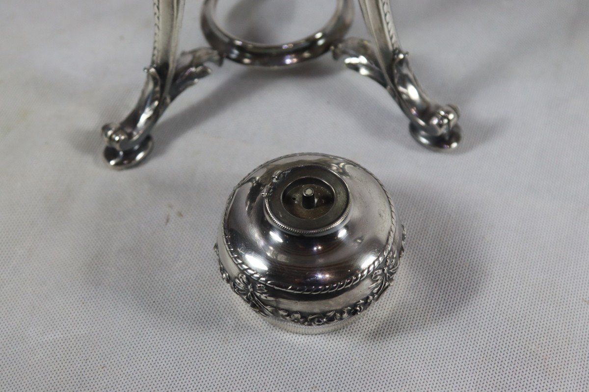 Maison Gallia, Large Samovar In Silver Metal, Circa 1900-photo-4