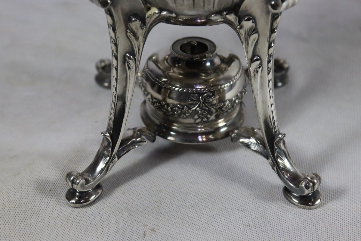 Maison Gallia, Large Samovar In Silver Metal, Circa 1900-photo-7