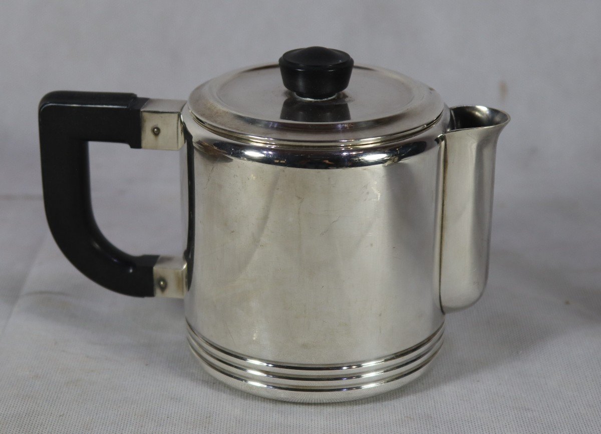 Gallia For Christofle, Art Deco Tea/coffee Service, Circa 1930-photo-4