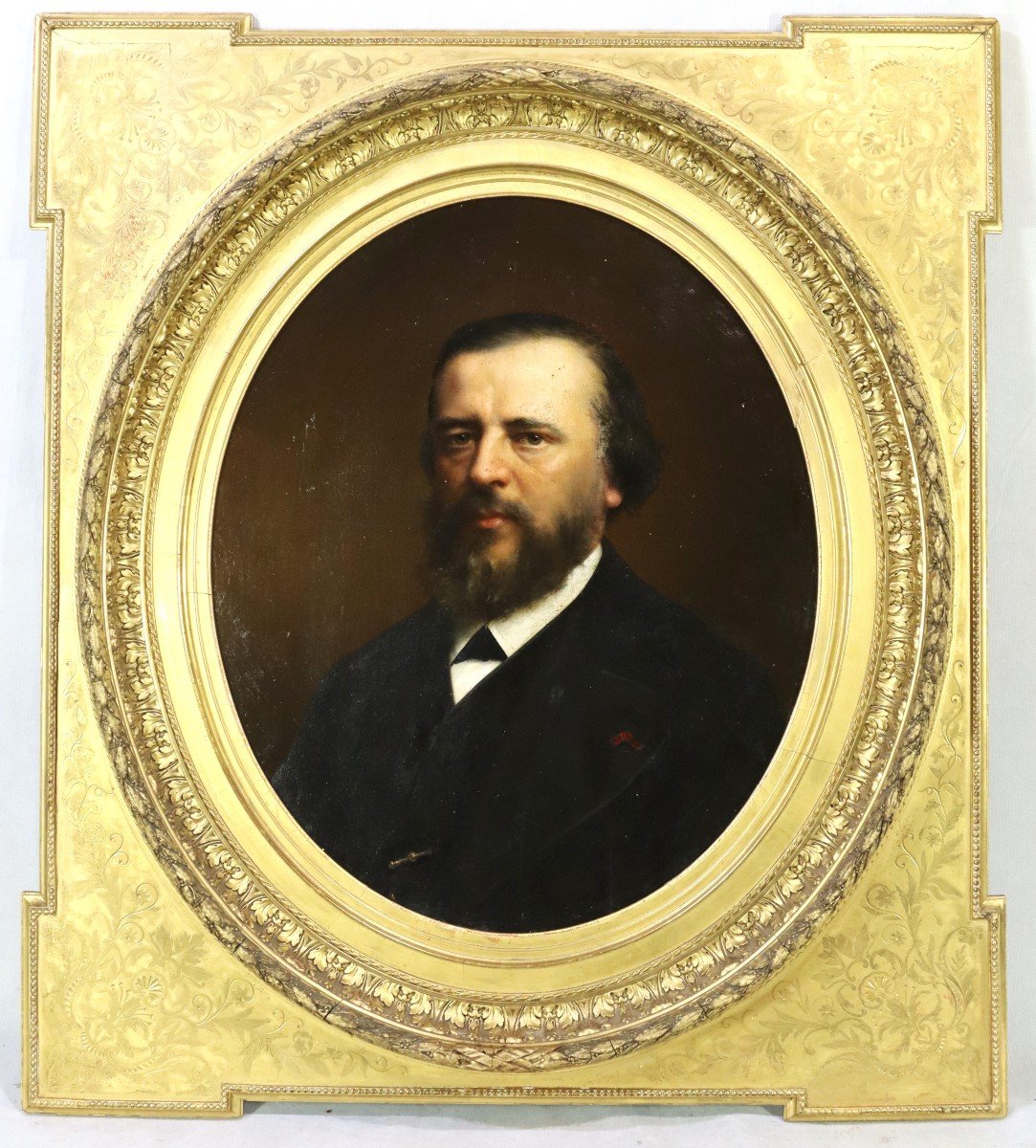 Tableau, Ecole Française, Hst Portrait " Homme Important " XIXe