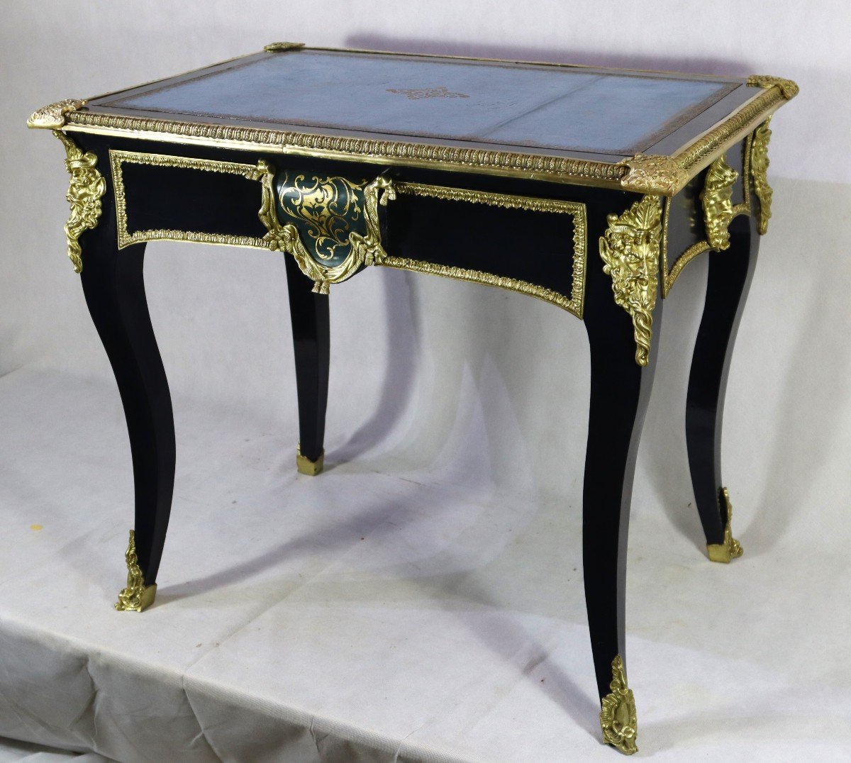 Table bureau Style Louis XIV, époque Nap III, XIXe-photo-2