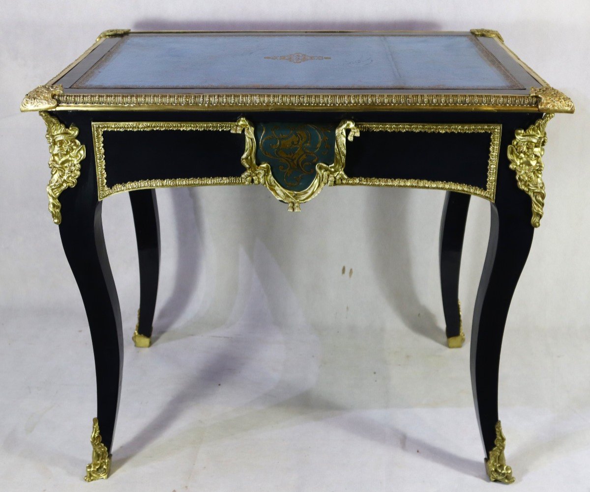 Table bureau Style Louis XIV, époque Nap III, XIXe-photo-3