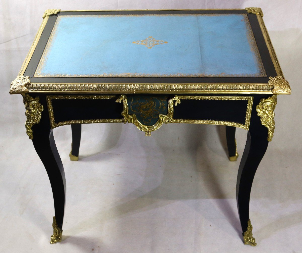 Table bureau Style Louis XIV, époque Nap III, XIXe-photo-4
