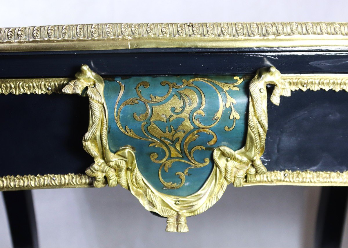 Table bureau Style Louis XIV, époque Nap III, XIXe-photo-5