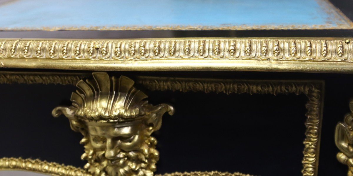 Table bureau Style Louis XIV, époque Nap III, XIXe-photo-6