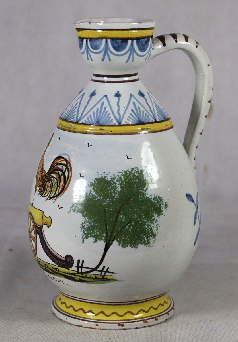 Nevers, Late 18th Century, Revolutionary Water Pitcher.-photo-2
