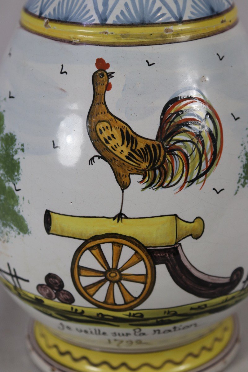Nevers, Late 18th Century, Revolutionary Water Pitcher.-photo-2
