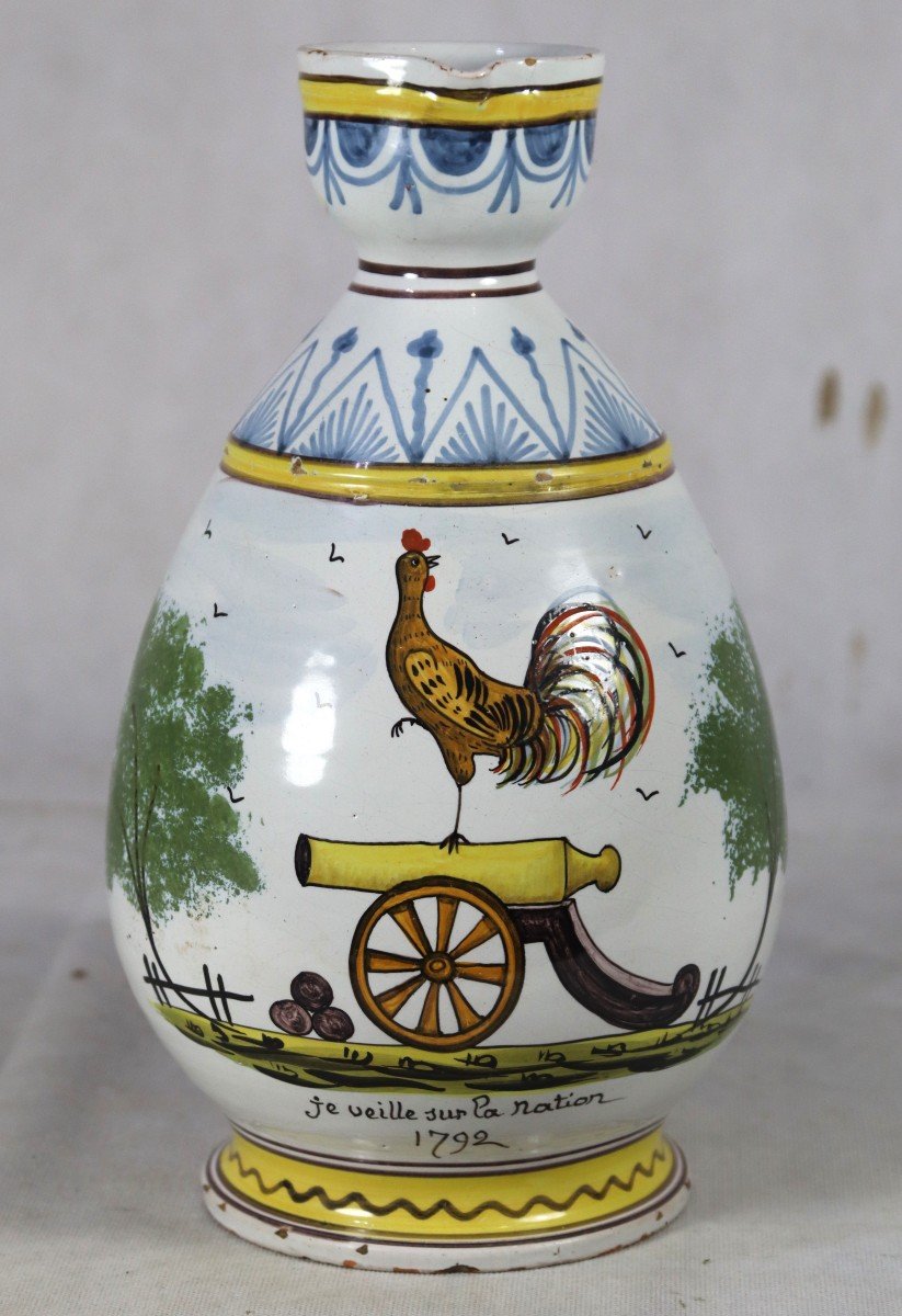 Nevers, Late 18th Century, Revolutionary Water Pitcher.