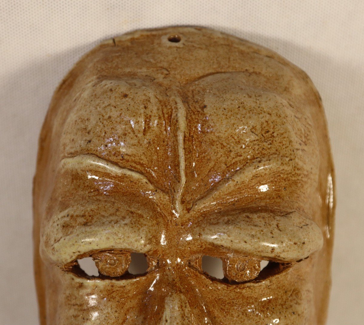 Jl Bonnard (1969), Glazed Terracotta Mask, 20th-photo-4