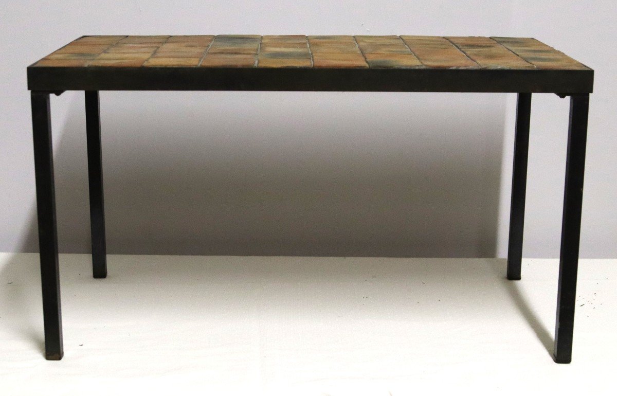 Roger Capron (1920-2006), Coffee Table, Signed, 1970-photo-2