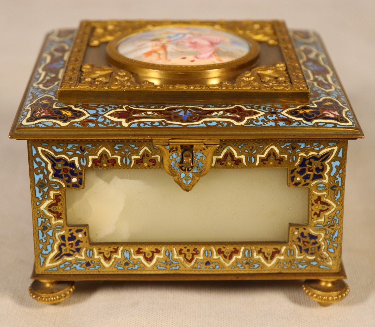 Alphonse Giroux (1776-1848), Jewelry Box And Cloisonné Enamels, 19th Century-photo-3