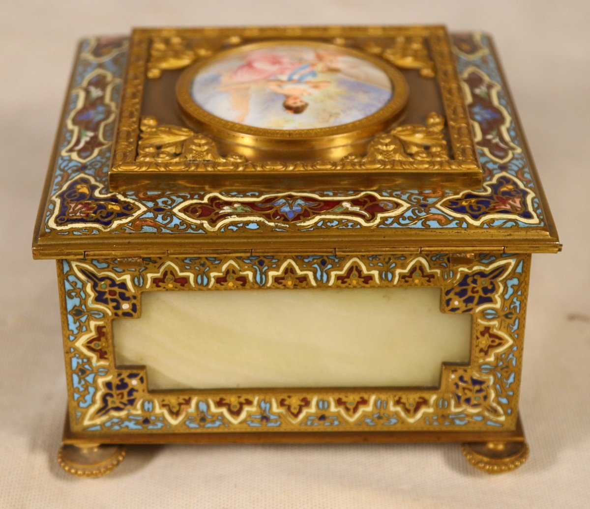 Alphonse Giroux (1776-1848), Jewelry Box And Cloisonné Enamels, 19th Century-photo-3