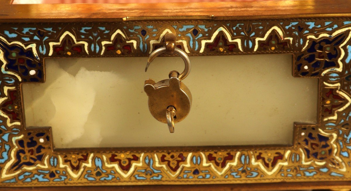 Alphonse Giroux (1776-1848), Jewelry Box And Cloisonné Enamels, 19th Century-photo-6
