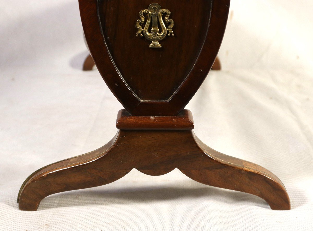 Empty Pocket Table Called Knitter In Mahogany, 19th Century-photo-5