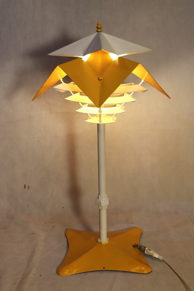 Anonyme ( XXe), Ensemble De 2 Lampes Et 1 Lampadaire, 1970-photo-1