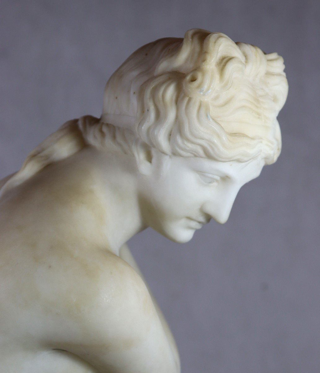 Pietro Barzanti (1842 - 1881), Sculpture "crouching Venus", Signed, 19th Century-photo-4