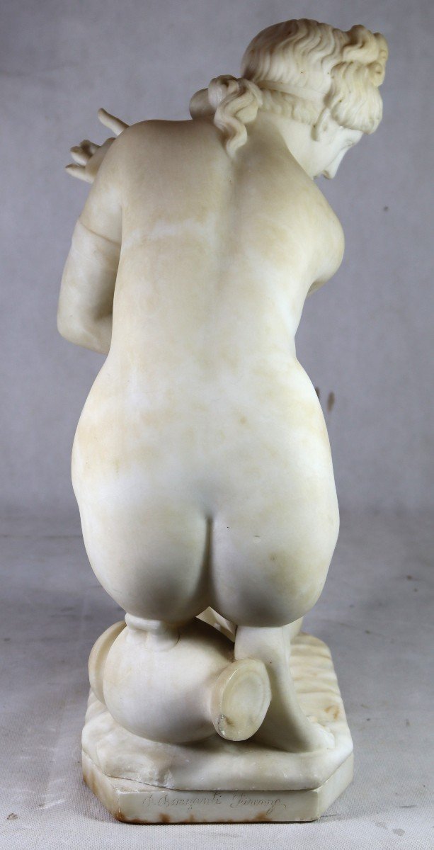 Pietro Barzanti (1842 - 1881), Sculpture "crouching Venus", Signed, 19th Century-photo-5