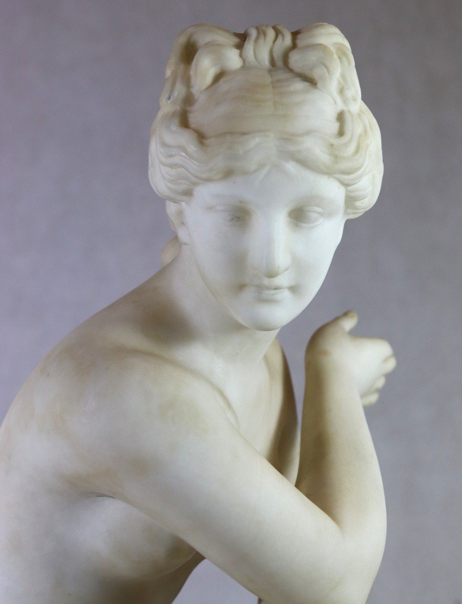Pietro Barzanti (1842 - 1881), Sculpture "crouching Venus", Signed, 19th Century-photo-6