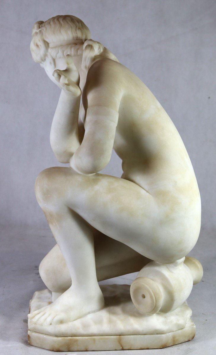 Pietro Barzanti (1842 - 1881), Sculpture "crouching Venus", Signed, 19th Century-photo-7