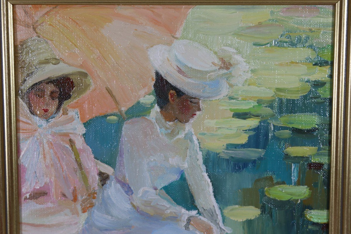 Veronika Korsakova (1954), Russian School Painting Hst "duchesses Tatiana & Anastasia" 20th Century-photo-3