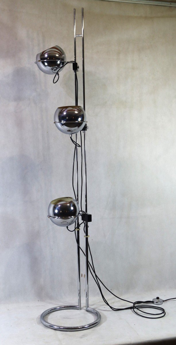 Gofferdo Reggiani (1929-2004), Lampadaire Modèle « Eyeball », XXe-photo-2