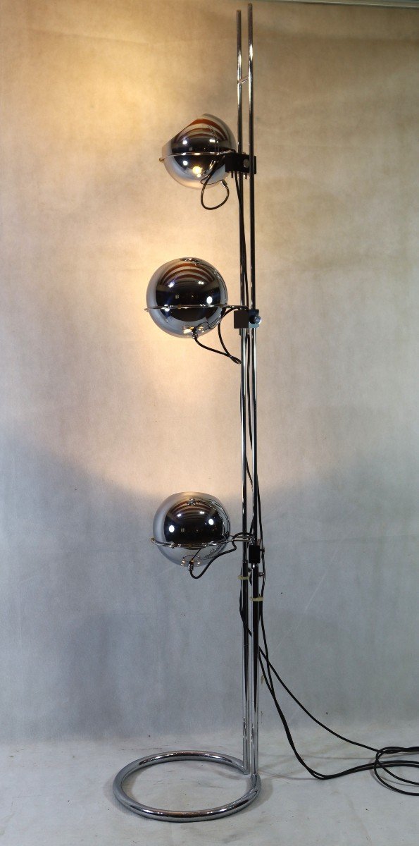 Gofferdo Reggiani (1929-2004), Lampadaire Modèle « Eyeball », XXe-photo-4