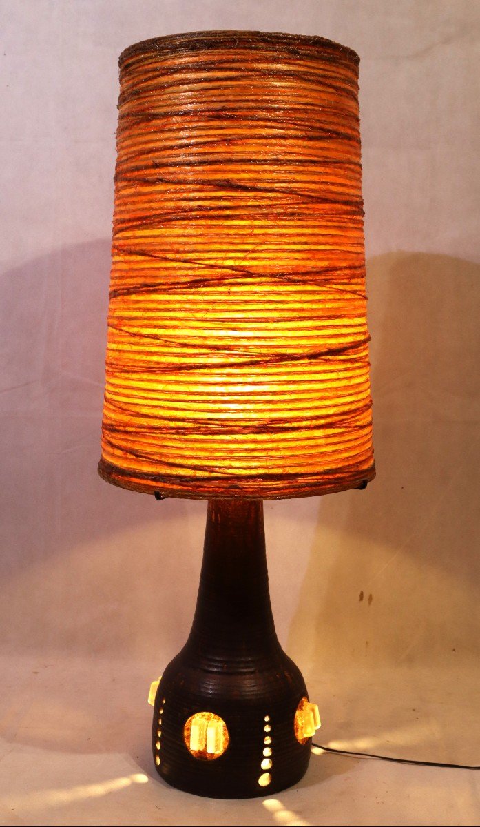 Large Lamp From Ateliers Accolay, 105 Cm, Circa 1960