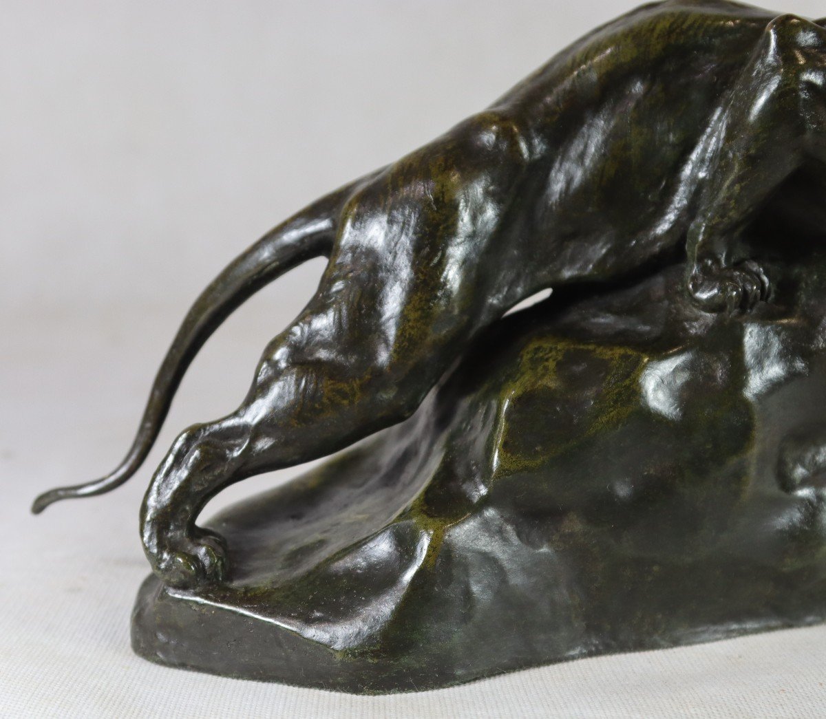 Giacomo Merculiano (1859-1935), Sculpture Bronze " La Lionne ", Vers 1900-photo-2