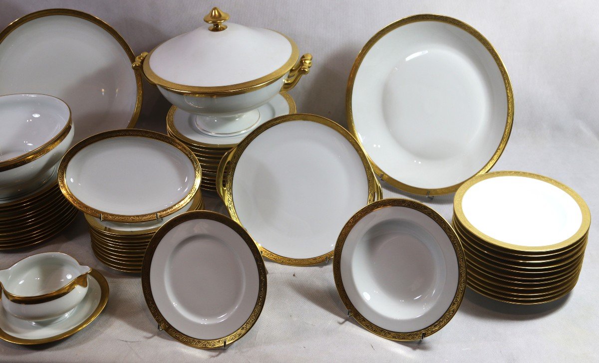 Haviland Limoges, Table Service (82 Pieces), 20th Century-photo-3