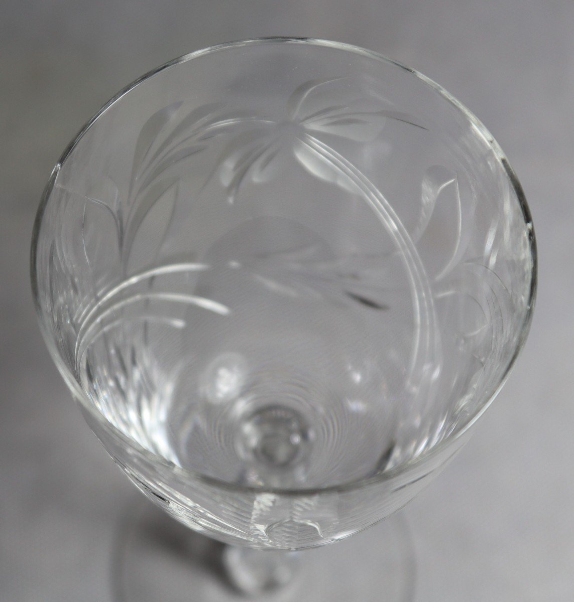 Glass Service (48 Pieces) In Engraved Crystal, 20th Century-photo-3