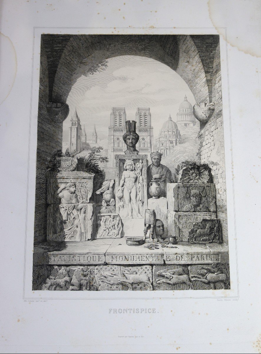 Albert Lenoir (1801-1891), Large In-folio Work "monumental Statistics Of Paris", 1867-photo-4