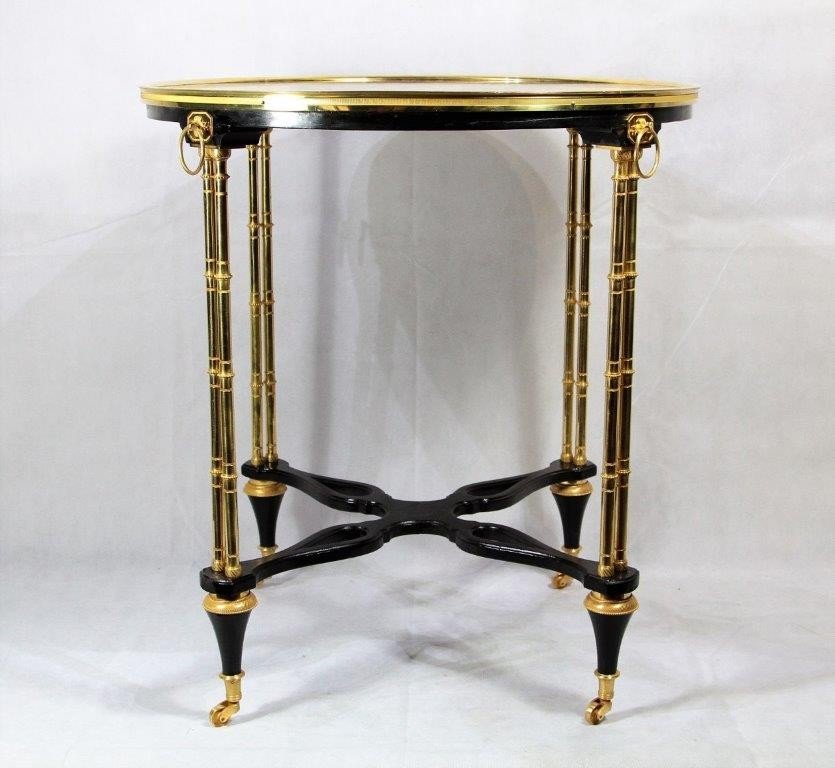  Paul Sormani (1817-1866), Pedestal Table In Wood And Marble, 19th Century-photo-2