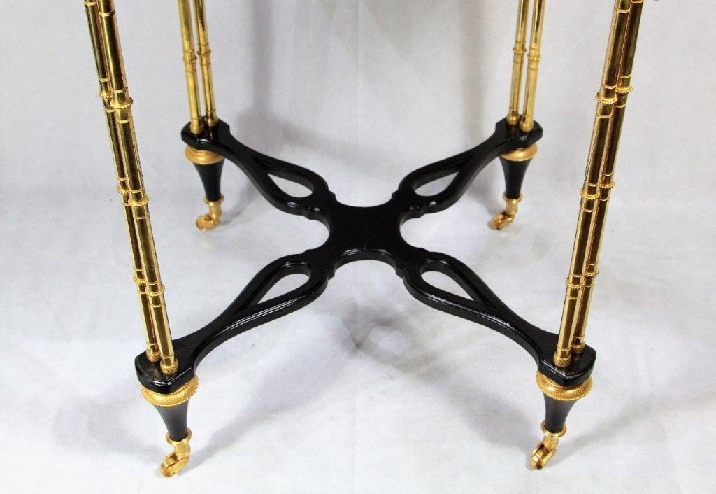  Paul Sormani (1817-1866), Pedestal Table In Wood And Marble, 19th Century-photo-1
