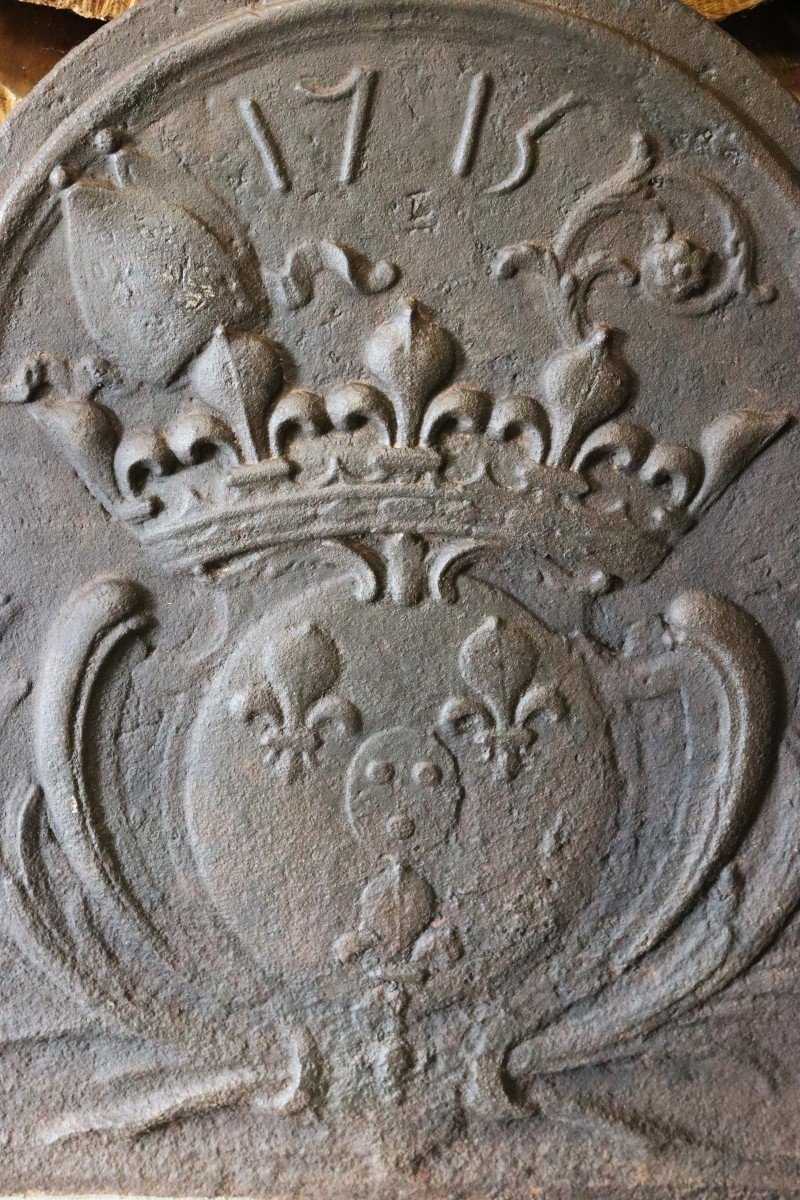 Fireplace Plate With Arms Of France, 18th Century-photo-4